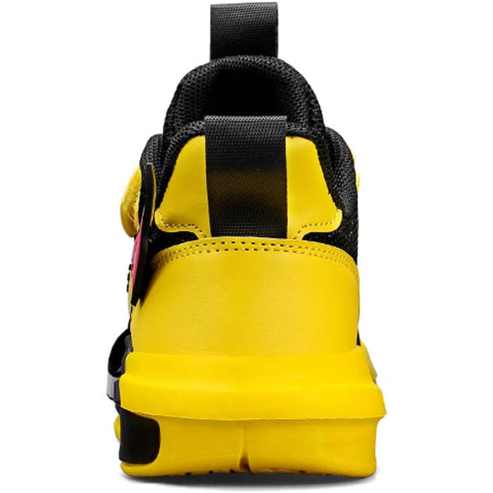 Дитячі кросівки для бігу: спортивні, дихаючі, на липучці, розмір 27-39, чорно-жовті