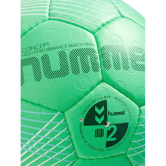Гандбольний м'яч hummel Concept Hb для дорослих, розмір 2, зелений/синій/білий