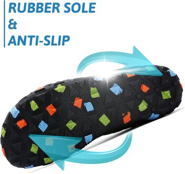 Дитячі трекінгові черевики Littleplum для хлопчиків, підошва для босоногих, дихаючі, антиковзні, чорно-сині, 35 EU