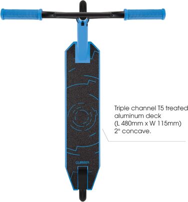 Трюковий самокат Globber GS 540 для підлітків, унісекс, синій