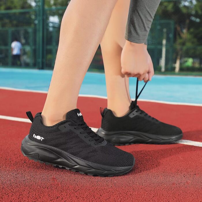 Кросівки для бігу широкі чоловічі та жіночі, зручні, дихаючі, спортивні, розміри 37-47 (37 EU, чорний)