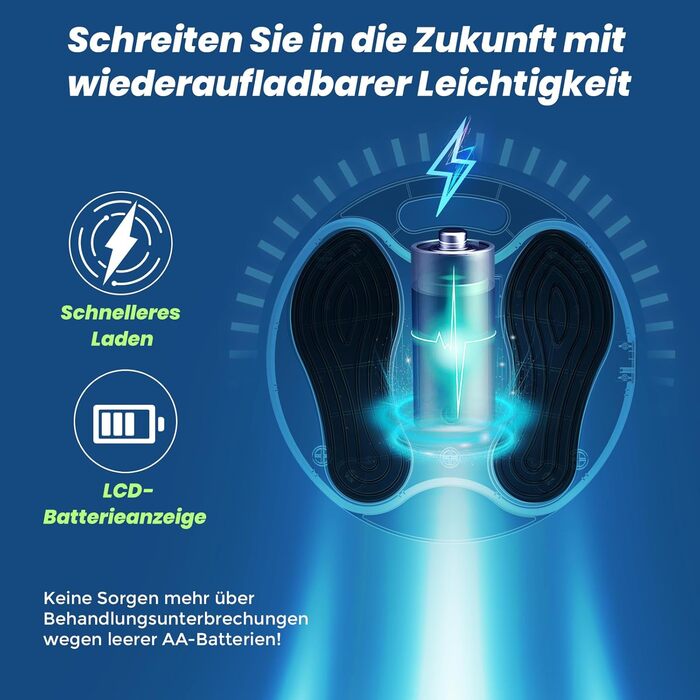 Електричний масажер для ніг та стегон Medic Durchblutungsstimulator: EMS, TENS, для ніг, стегон, від нейропатії, болю в колінах та ногах, покращує кровообіг. 4 електроди