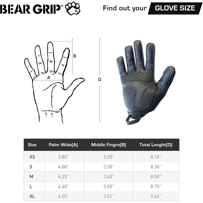 Рукавички для важкої атлетики BEAR GRIP з гелевою подушкою (XL) - для тренажерного залу, бодібілдингу, кросфіту, велоспорту