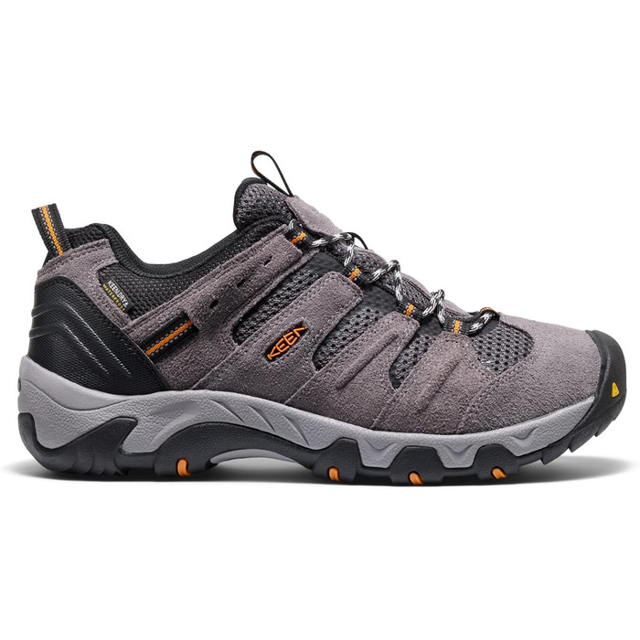 Чоловічі трекінгові черевики KEEN Headout Low Waterproof - сіро-помаранчеві (46 EU)