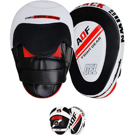 Боксерські рукавички Pratzen Rex Leder: ударні подушки, рукавички для спарингу, тренування боксу, кікбоксингу, тайського боксу, муай-тай. Біло-чорний колір.