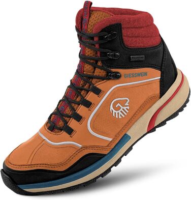 Чоловічі водонепроникні трекінгові черевики Giesswein Wool Cross X Alpine - для хайкінгу та походів у горах (47 EU, Коричневий)