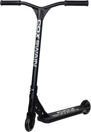 Трюковий самокат Cox Swain V-120 Pro, алюмінієвий, 110 мм колеса, ABEC-9, чорний
