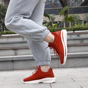 Жіночі кросівки для бігу та фітнесу. Зручні, дихаючі, з антиковзкою підошвою. Ідеальні для занять спортом, прогулянок та тренувань у залі. Колір: червоний, розмір: 38 EU