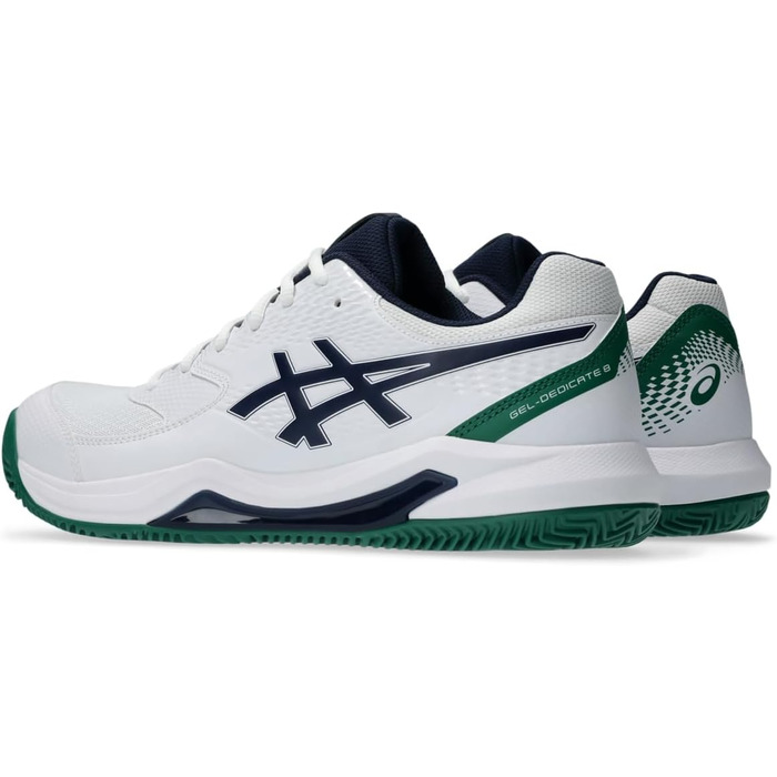 Тенісні кросівки ASICS Dedicate 8 Clay Mann Blau Weiß (42.5 EU, Широкий, Білий Midnight)