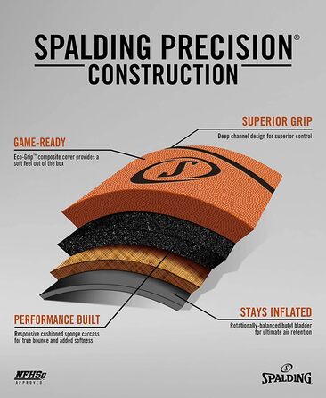 Баскетбольний м'яч Spalding X універсальний для дорослих і дітей