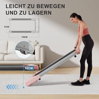 DeerRun Walking Pad - біговий килимок для дому з інтегрованим столом та програмами тренувань. Макс. вага користувача 136/159 кг, керування через додаток