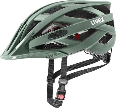 Велосипедний шолом uvex i-vo cc для жінок і чоловіків, легкий, з індивідуальним регулюванням розміру, можливість встановлення LED-ліхтаря, колір мохово-зелений, 52-57 см