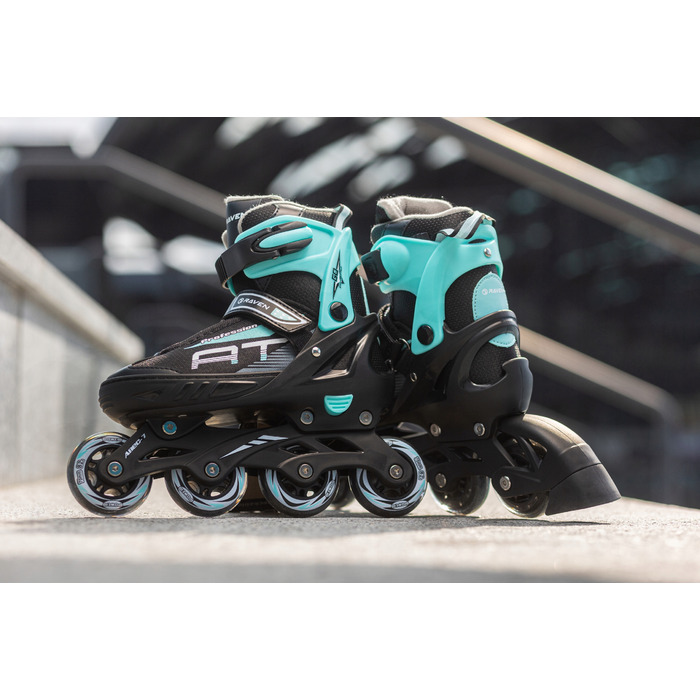Регульовані ролики RAVEN Profession Black/Mint, розмір 38-42