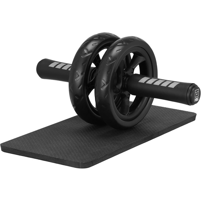 Ролер для пресу H&S Fitness - тренажер для пресу з посиленою амортизацією, аб-ролер, тренажер для пресу