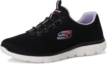 Жіночі кросівки Skechers Summits Radiant Flow (37.5 EU, широка колодка, чорний/багатобарвний)
