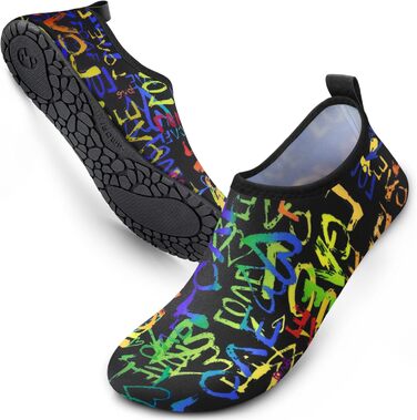 SIMARI Водні черевики для жінок та чоловіків, швидковисихаючі, шкарпетки для плавання, пляжні та спортивні черевики, аквашузи, SWS001, чорний, 46/47 EU