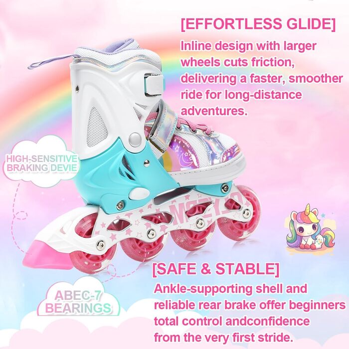 Дитячі ролики для дівчаток та хлопчиків, дизайн 