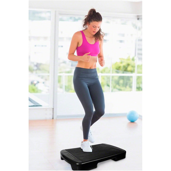 Степ-платформа Sport-Tec, 70x40x10,5 см, чорна, для фітнесу та аеробіки
