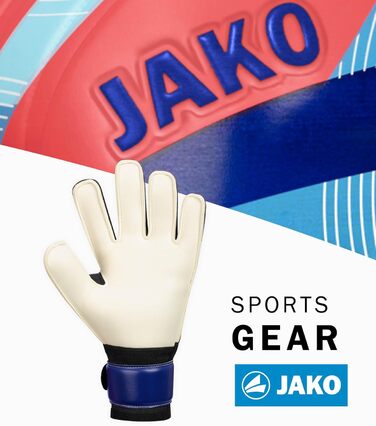 Воротарські рукавички JAKO River Basic RC Protection, Navy/SkyBlue/Coral, розмір 12
