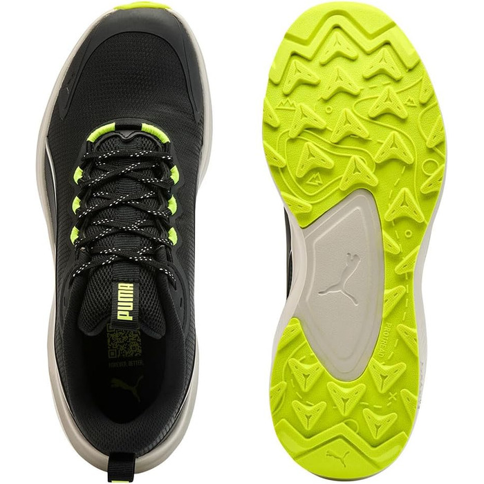 Кросівки Puma Skyrocket Lite Trail для бігу по вулицях (38.5 EU, Puma Black Feather Gray Yellow Alert)