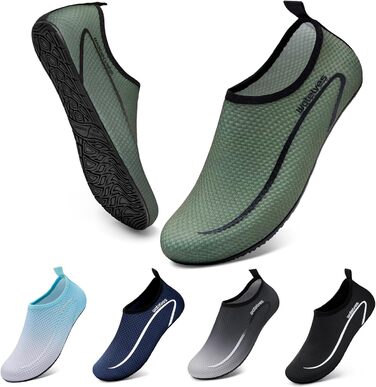 Водні черевики для плавання та відпочинку WateLves: дихаючі, швидковисихаючі, унісекс, розміри 34-47 EU, кольори: світло-зелений, армійсько-зелений