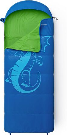 Дитячий спальний мішок Crossroad Akutan Drache 170 см - водонепроникний, для кемпінгу, блакитний