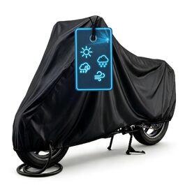 Водонепроникний чохол для мотоцикла та скутера Vespa All Weather, всесезонний захисний тент від дощу та пилу, чорний, розмір S (185x90x110 см)