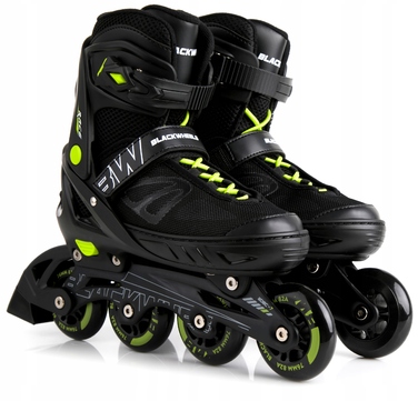 Регульовані ролики Blackwheels Sonic, р. 36-39, чорно-зелені