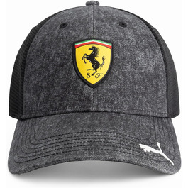 Кепка PUMA Scuderia Ferrari F1 з логотипом, чорна, універсальний розмір