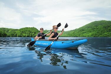 Надувний каяк Bestway Hydro-Force Cove Champion X2, 331x88x45 см, комплект з веслами і насосом