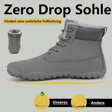 Чоловічі зимові шкарпетки-мокасини Saguaro з водовідштовхувальним покриттям, теплим підкладкою та широкою передньою частиною, розмір 36-48 (44 EU, сірий)