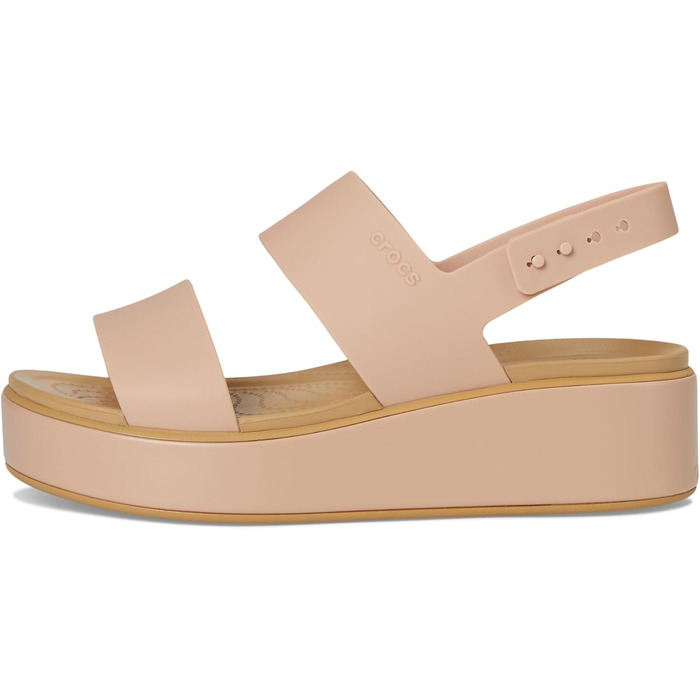 Чобочки Crocs Brooklyn Low Wedge для жінок (41/42 EU, Рожево-карамельний)