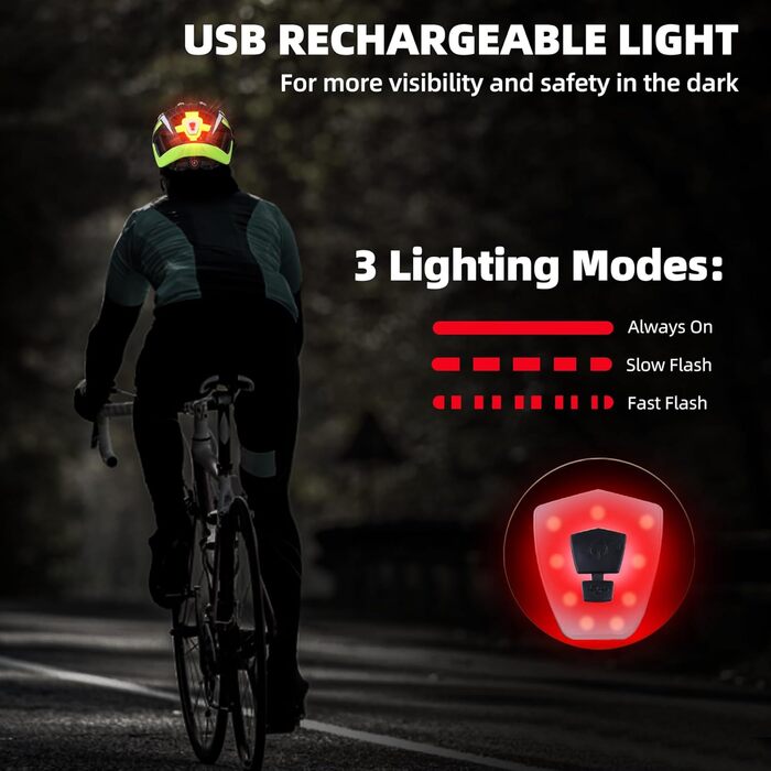 Велосипедний шолом KINGLEAD для дорослих з LED-підсвіткою, магнітними окулярами та знімним візором, чорний/зелений, модель KBH-320