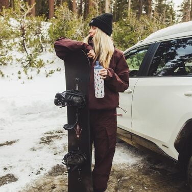 Термос пляшка BOTTLE BOTTLE 680 мл з трубочкою, кришкою та ручкою для спорту, подорожей, фітнесу, нержавіюча сталь, двошарова, герметична (для лижного спорту)