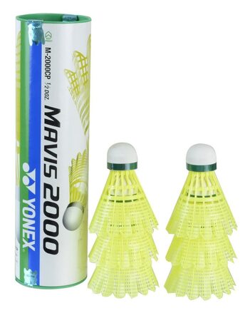Волан Yonex Mavis 2000 Green Cap Nylon (жовтий, 6 шт.) для бадмінтону