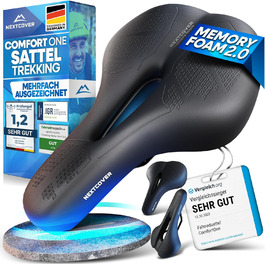 Оригінальний велосипедний сідло NEXTCOVER з Memory-Foam 2.0, ергономічний, комфортний для чоловіків і жінок, м'який сідло для велосипеда Trekking