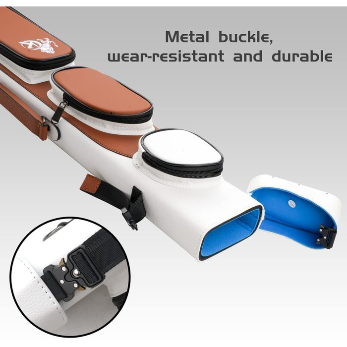 Чохол для більярдних куль KONLLEN, ручної роботи, 6 відділень, 2 кийки, 4 аксесуари, 6 кольорів, коричневий