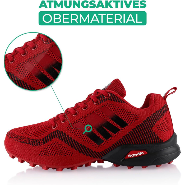 Туфлі для трекінгу та трейлраннінгу для жінок та чоловіків, червоні (43 EU)