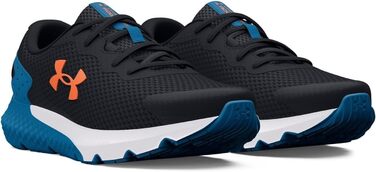 Дитячі кросівки Under Armour Ua Rogue 3 Al для дівчаток, бігові, з технологією Visual Cushioning, чорний, синій, помаранчевий (30 EU, широка ширина)
