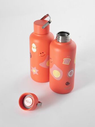 Пляшка для води EQUA Timeless, нержавіюча сталь, 1000 мл, BPA-free, герметична, довговічна, багаторазова, 600 мл, Sunny Side Up