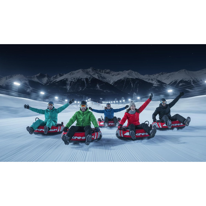 Снігова гума Skinhawk - сніготруба, діаметр 100 см, чорна, преміум якість