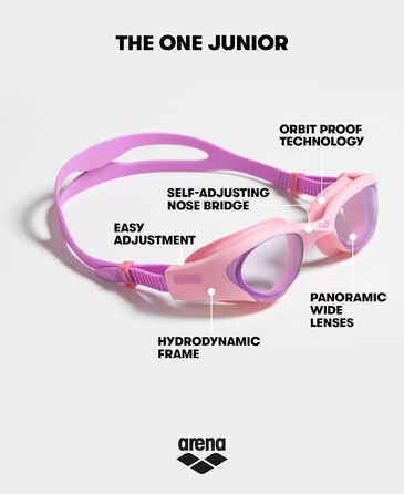 Дитячі універсальні окуляри для плавання ARENA The One Junior, різнокольорові (блакитний-червоний-синій), розмір універсальний