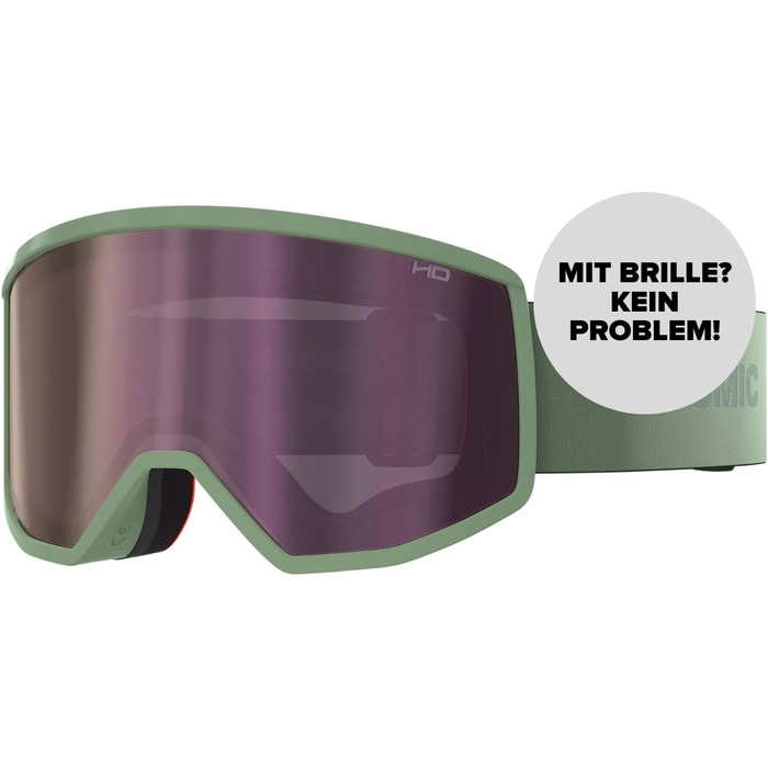Atomic FOUR HD Skibrille: гірськолижні окуляри з широким полем зору та Live Fit рамою (Pistachio)