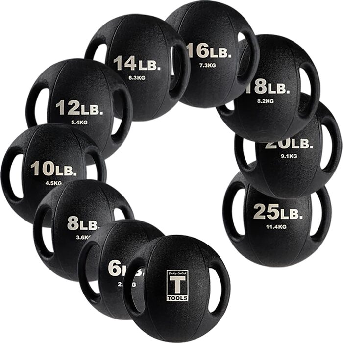 Медичний м'яч Body-Solid Dual Grip 7,3 кг, чорний