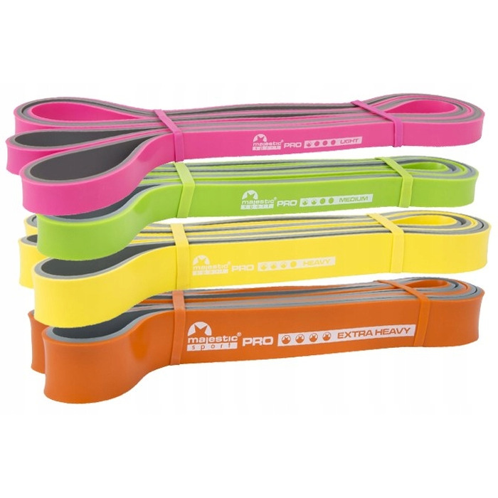 Набір фітнес-резинок MajesticSport BiColor, 4 шт.