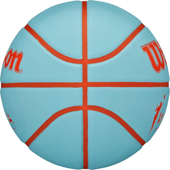 М'яч для баскетболу Wilson WNBA DRV Outdoor, Aqua/Orange, розмір 6