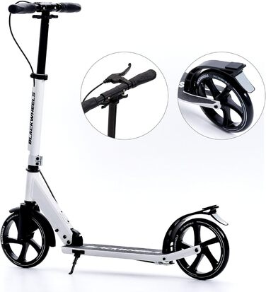 Самокат Blackwheels Orio Cityroller 200мм, складаний, білий - алюмінієвий, з регулюванням висоти, ABEC 7, для підлітків та дорослих