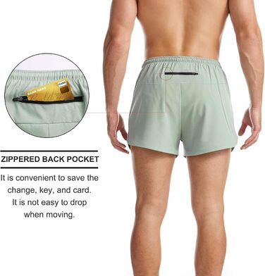 Шорти спортивні чоловічі Suwangi, короткі, швидковисихаючі, з внутрішньою сіткою, спортивні шорти з кишенею (XL, світло-блакитний)
