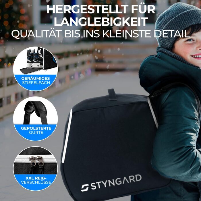 Чохол для роликів та ковзанів STYNGARD Ottawa - міцний матеріал, чорно-рожевий