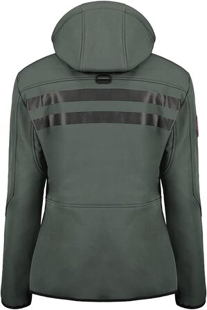Жіноча куртка-софтшелл Geographical Norway Outdoor: водонепроникна функціональна спортивна куртка для дощу (XXL, темно-сірий з рожевим)